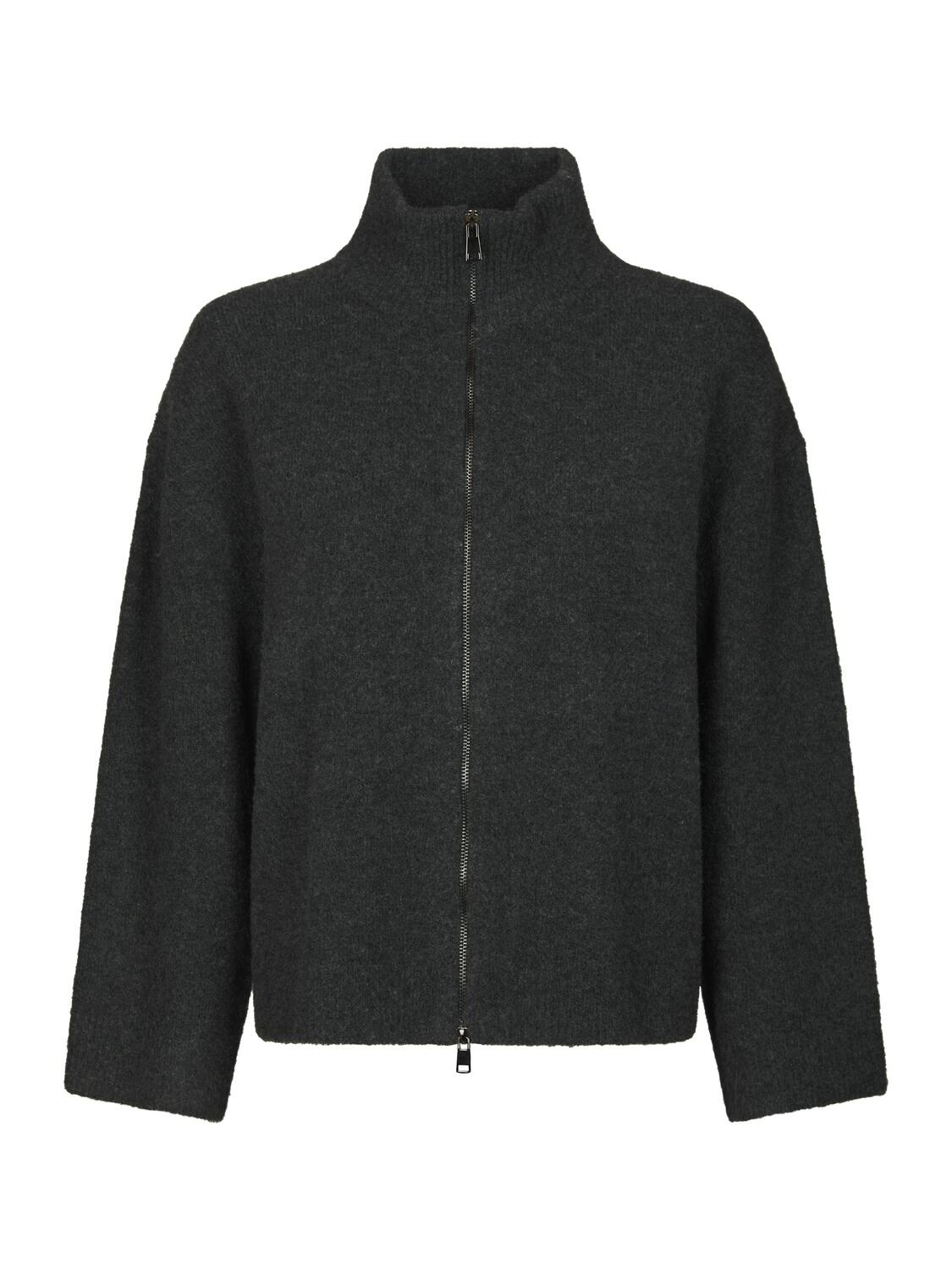 Asley Zip cardigan - Antracit